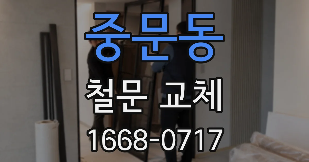 중문동 철문 교체