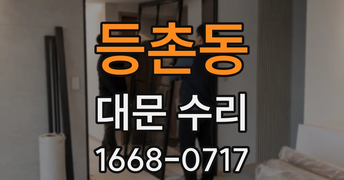 등촌동 대문 수리