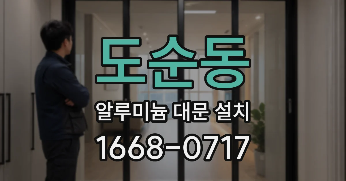 도순동 알루미늄 대문 설치