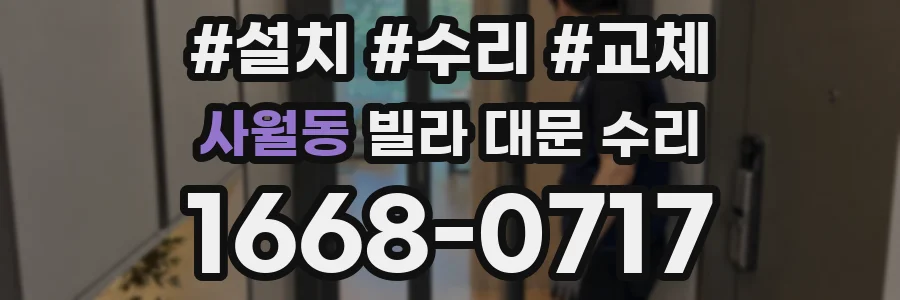 사월동 빌라 대문 수리