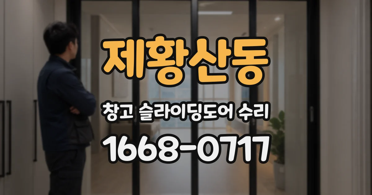 제황산동 창고 슬라이딩도어 수리