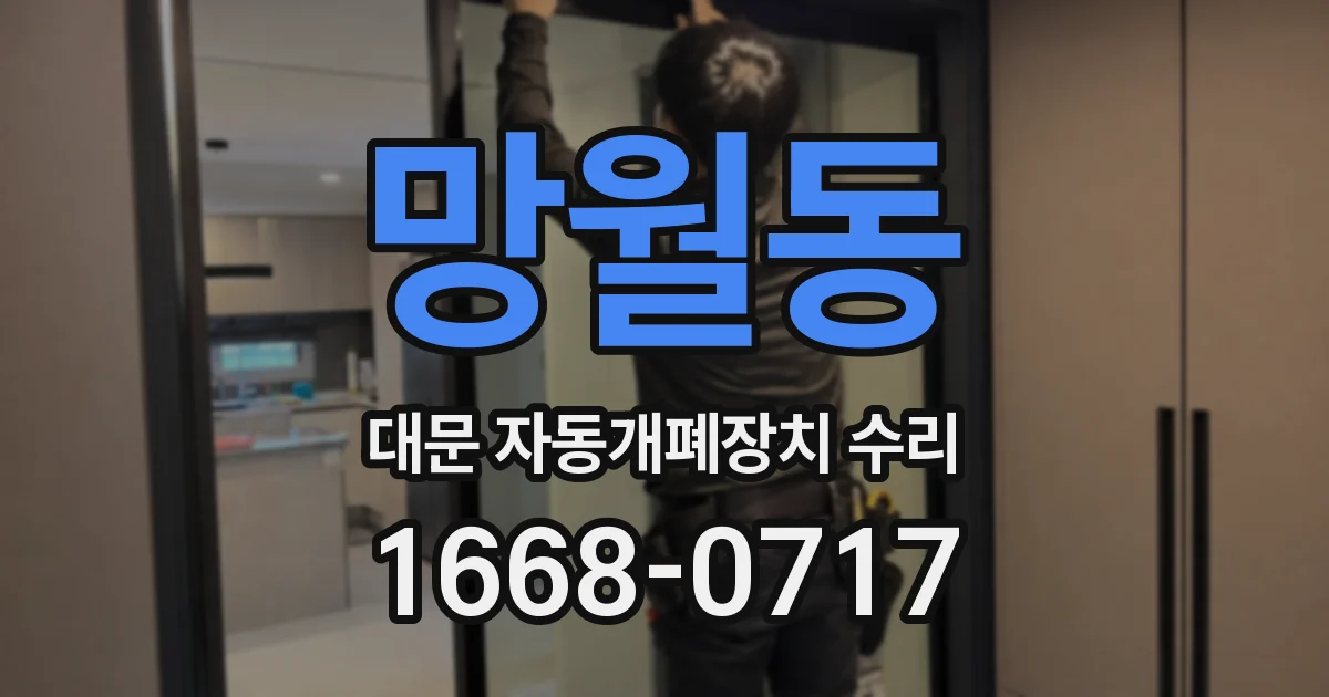 망월동 대문 자동개폐장치 수리