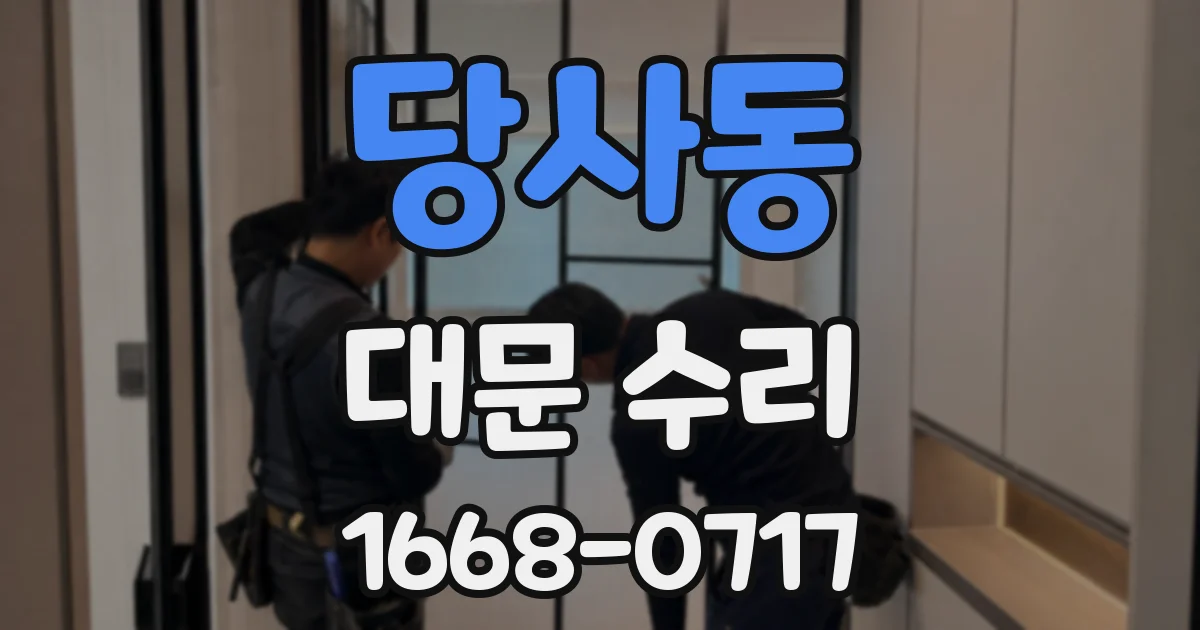 당사동 대문 수리