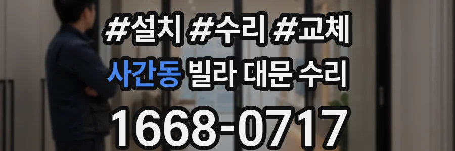 사간동 빌라 대문 수리