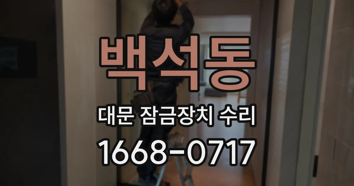 백석동 대문 잠금장치 수리