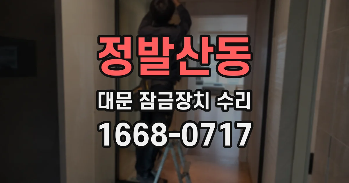 정발산동 대문 잠금장치 수리