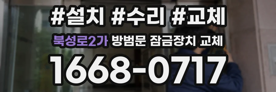 북성로2가 방범문 잠금장치 교체