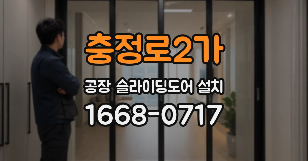 충정로2가 공장 슬라이딩도어 설치
