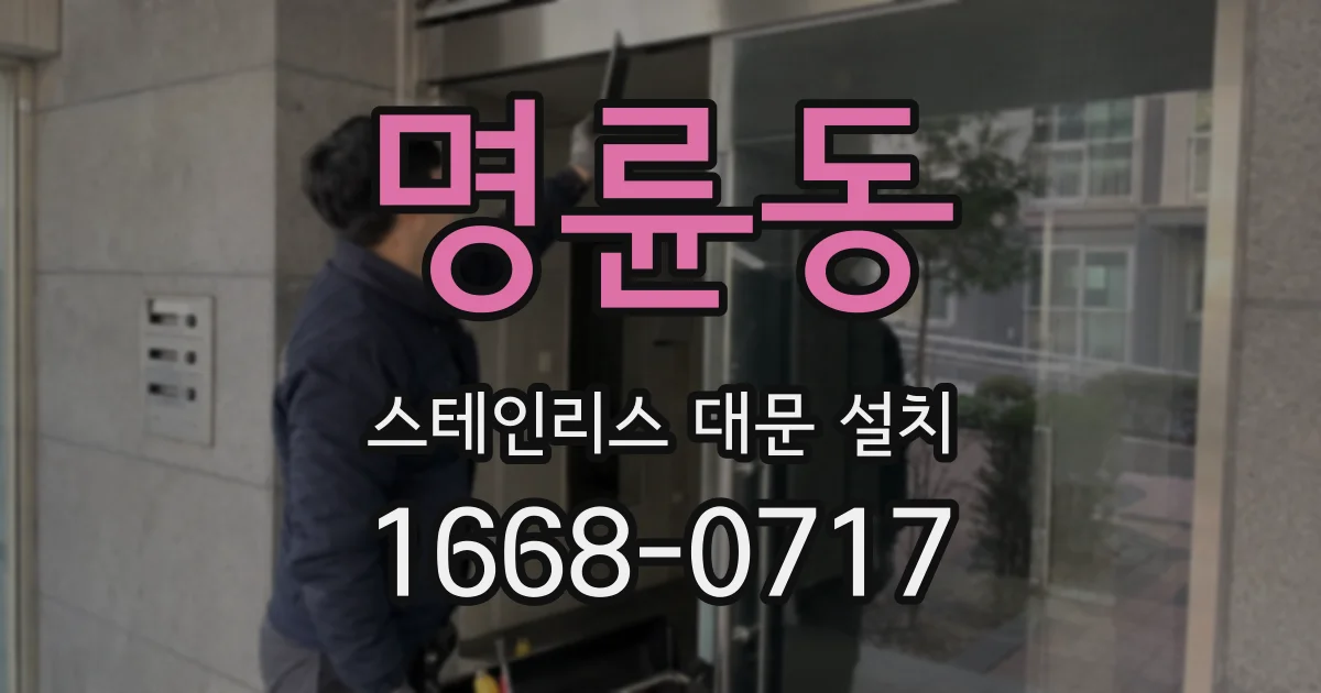 명륜동 스테인리스 대문 설치