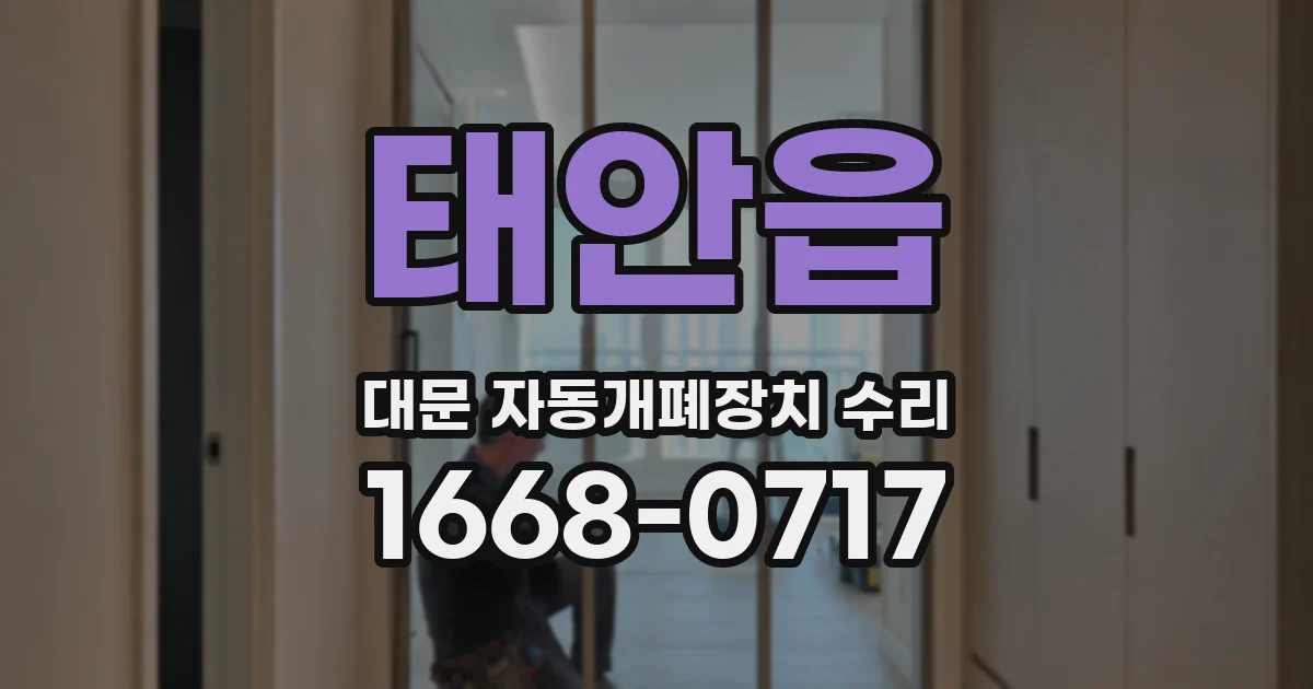태안읍 대문 자동개폐장치 수리