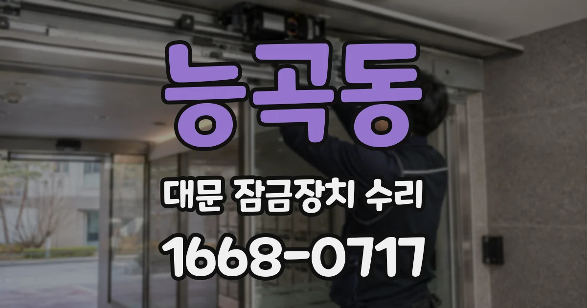 능곡동 대문 잠금장치 수리