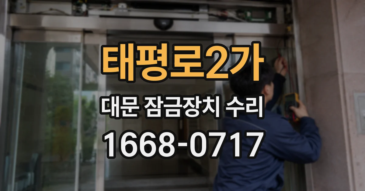 태평로2가 대문 잠금장치 수리