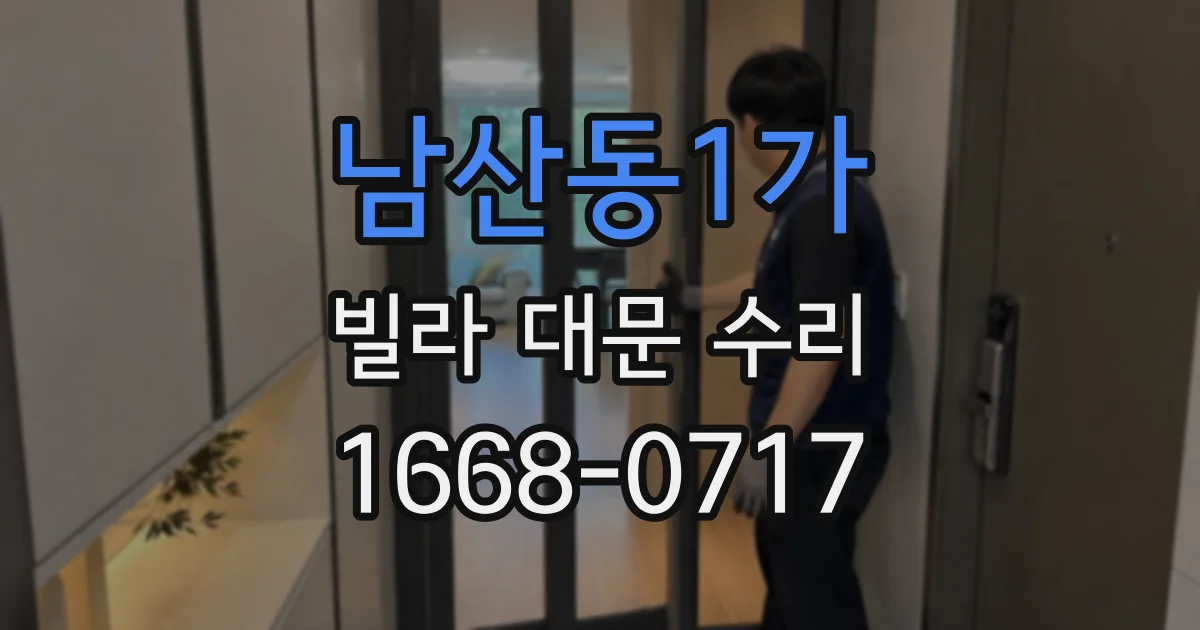남산동1가 빌라 대문 수리
