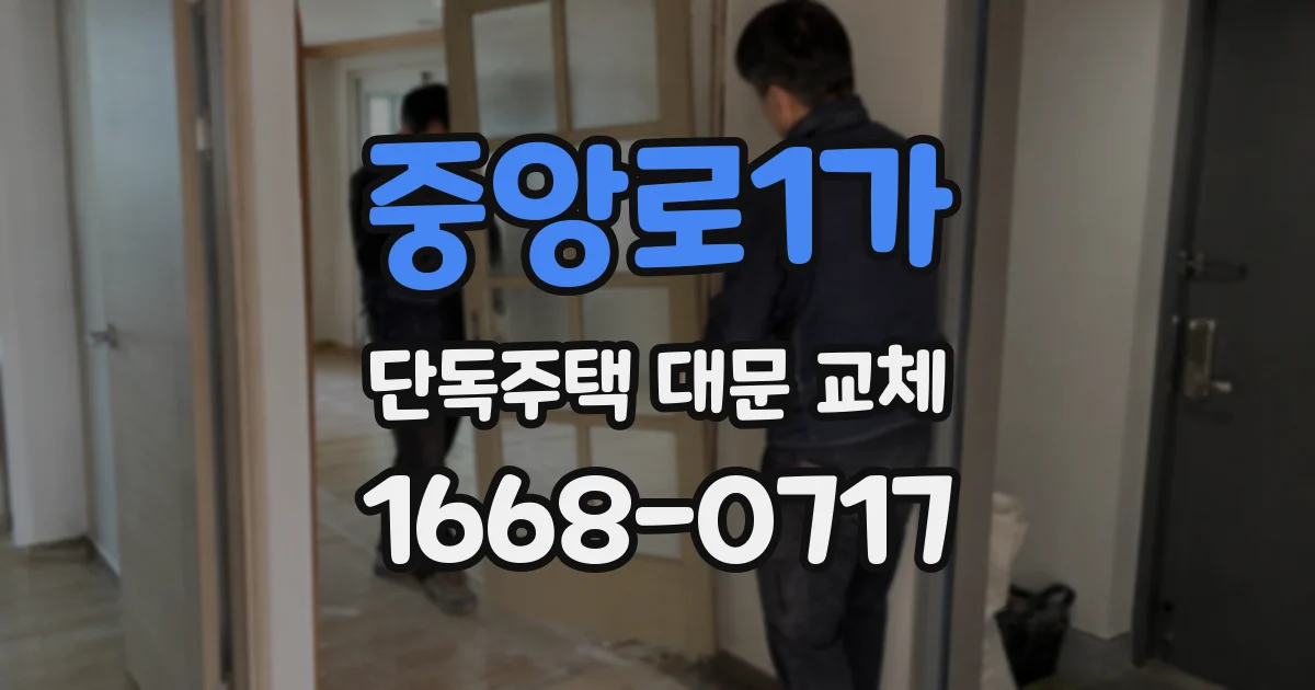 중앙로1가 단독주택 대문 교체
