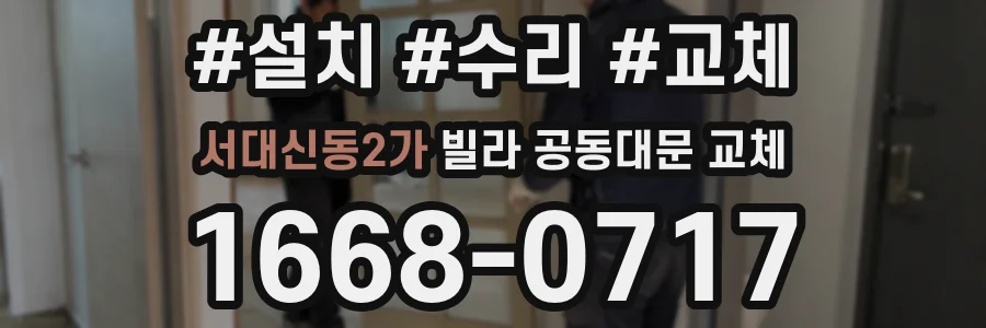서대신동2가 빌라 공동대문 교체