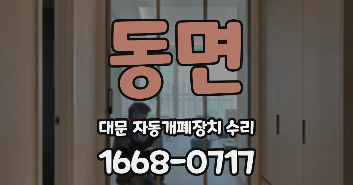 동면 대문 자동개폐장치 수리