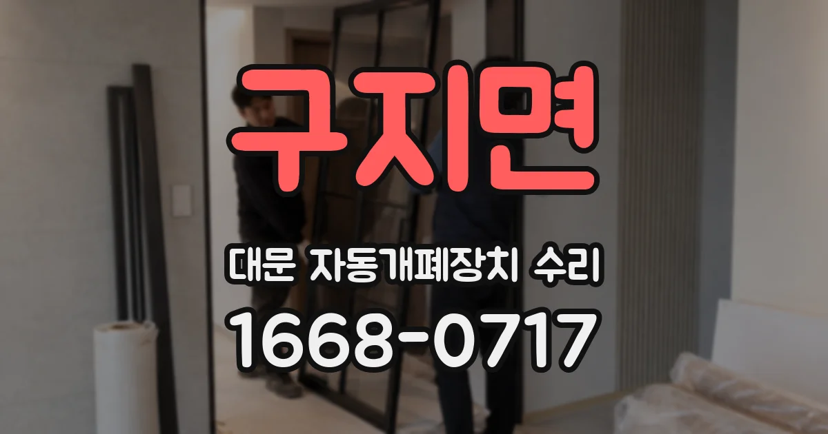 구지면 대문 자동개폐장치 수리