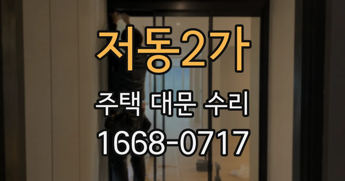저동2가 주택 대문 수리