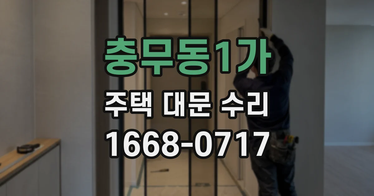 충무동1가 주택 대문 수리