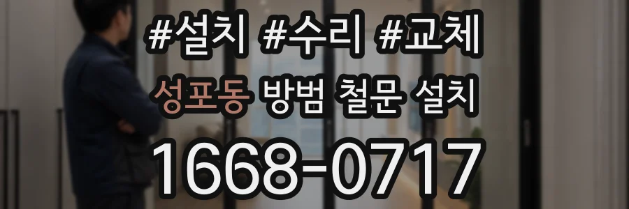 성포동 방범 철문 설치