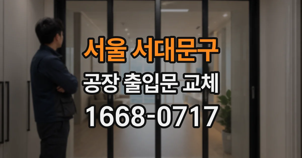 서울 서대문구 공장 출입문 교체