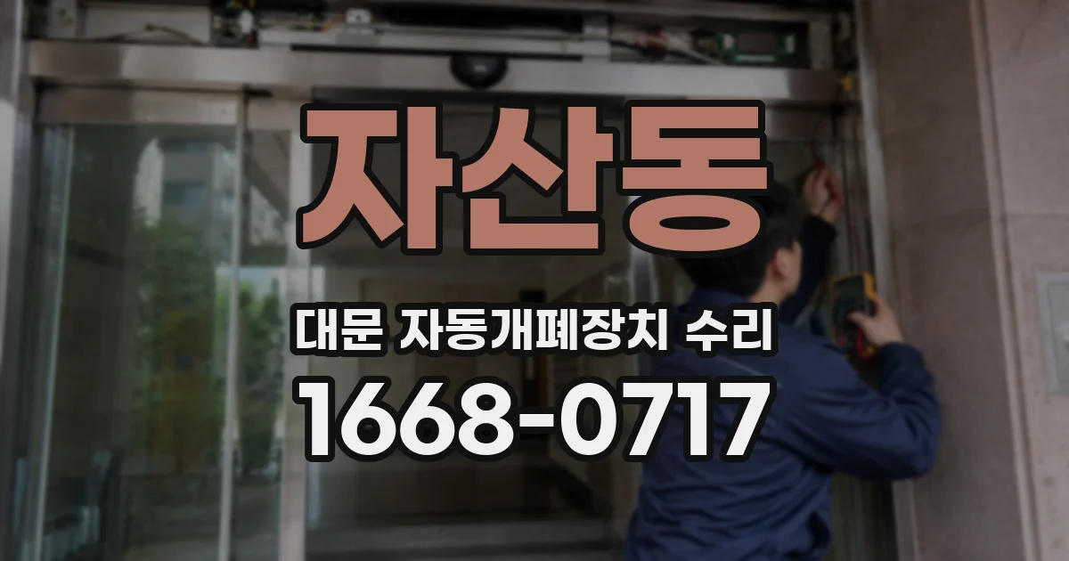 자산동 대문 자동개폐장치 수리