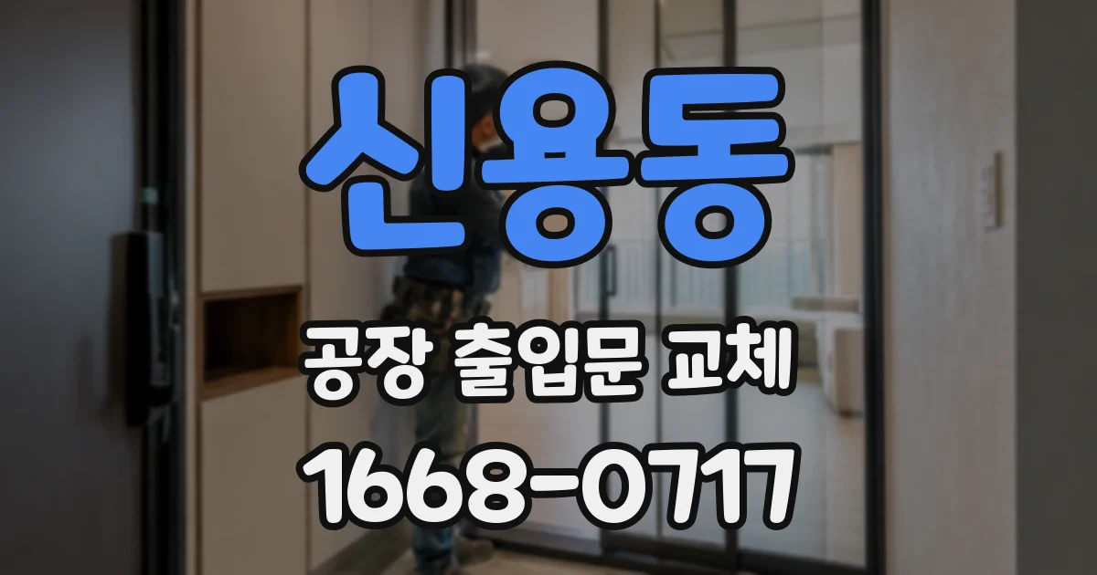 신용동 공장 출입문 교체