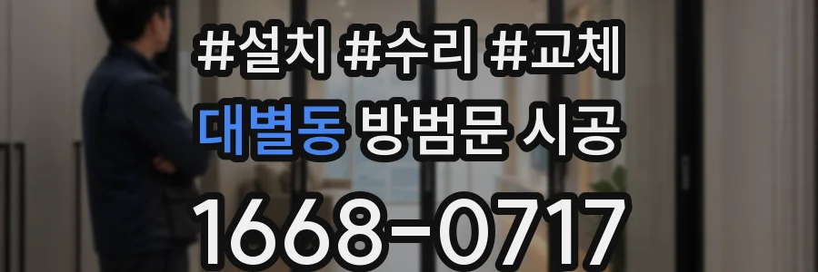 대별동 방범문 시공