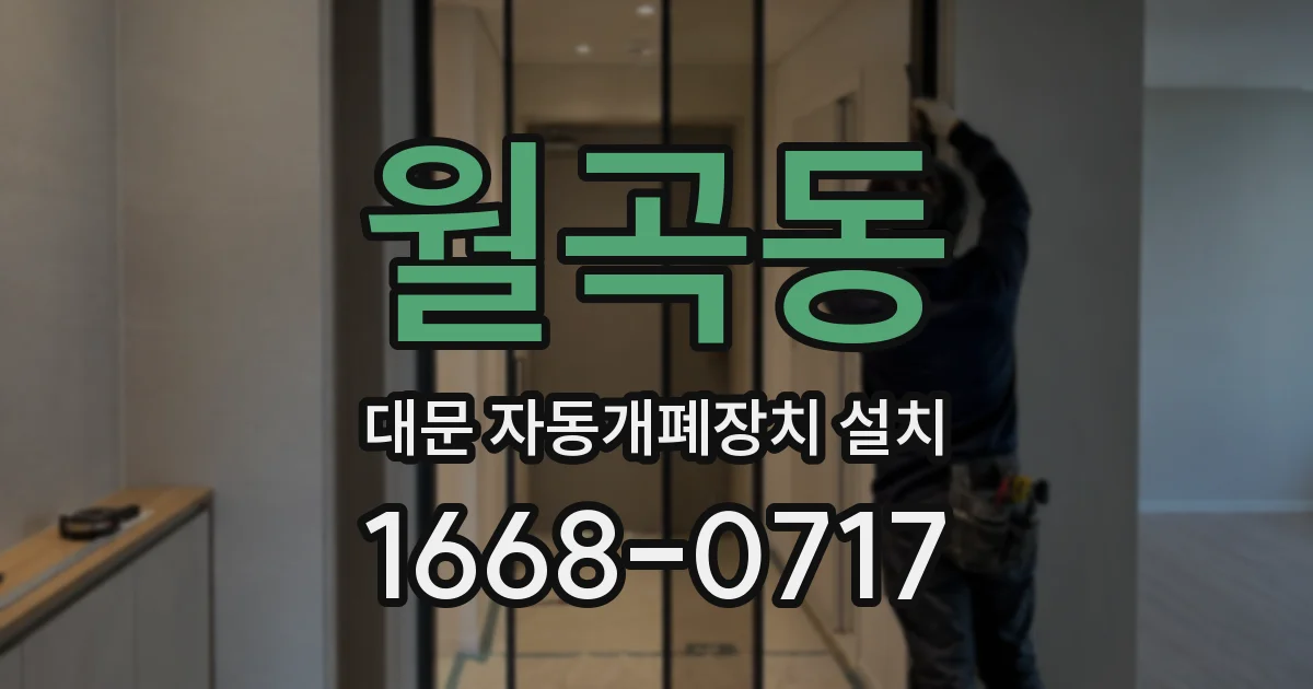 월곡동 대문 자동개폐장치 설치