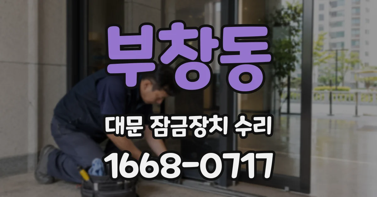 부창동 대문 잠금장치 수리