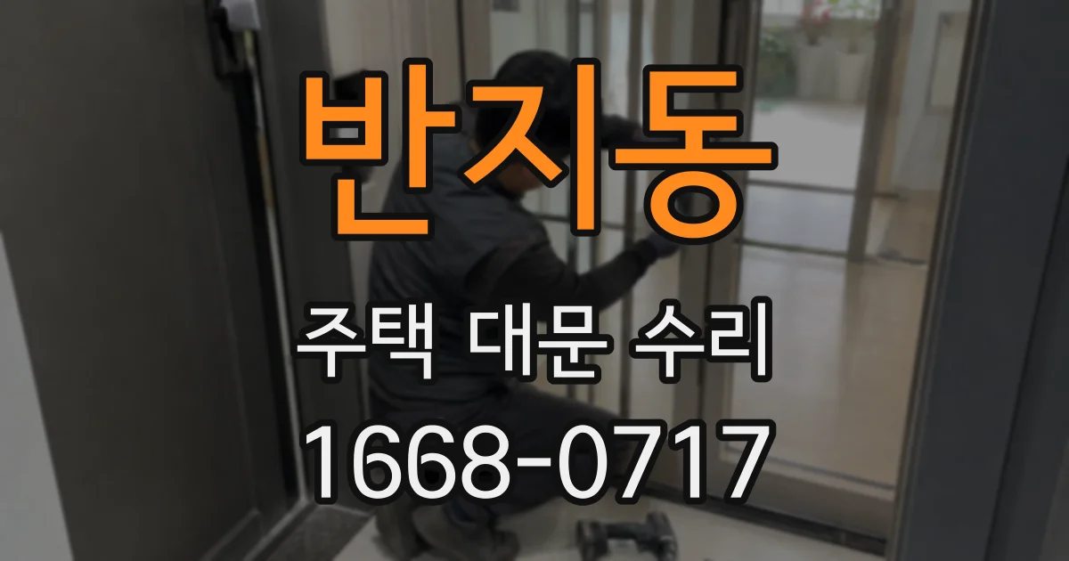 반지동 주택 대문 수리