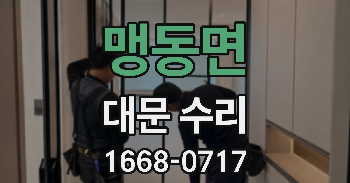 맹동면 대문 수리