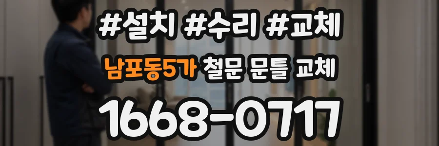 남포동5가 철문 문틀 교체
