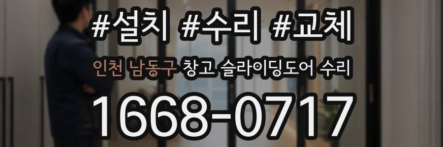 인천 남동구 창고 슬라이딩도어 수리