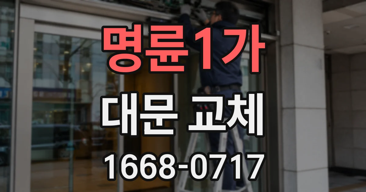 명륜1가 대문 교체
