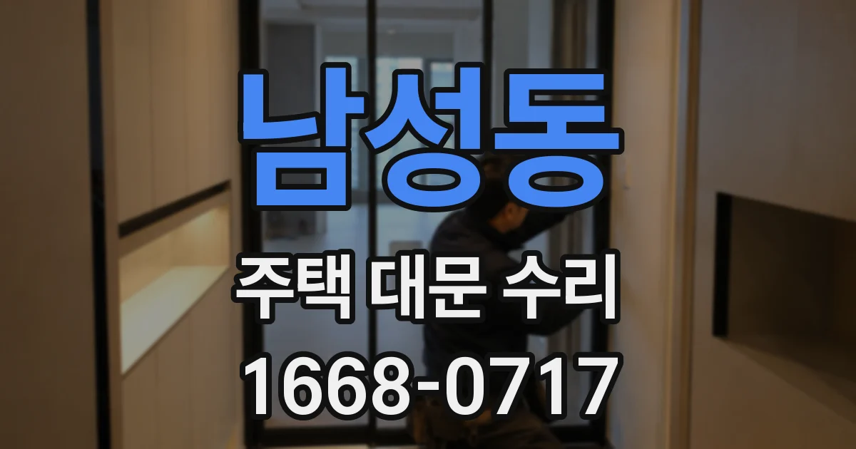 남성동 주택 대문 수리