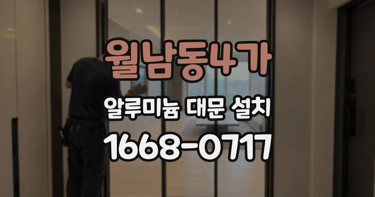 월남동4가 알루미늄 대문 설치
