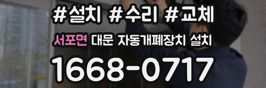 서포면 대문 자동개폐장치 설치