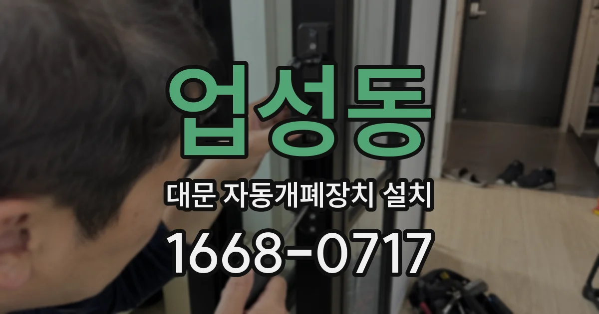 업성동 대문 자동개폐장치 설치