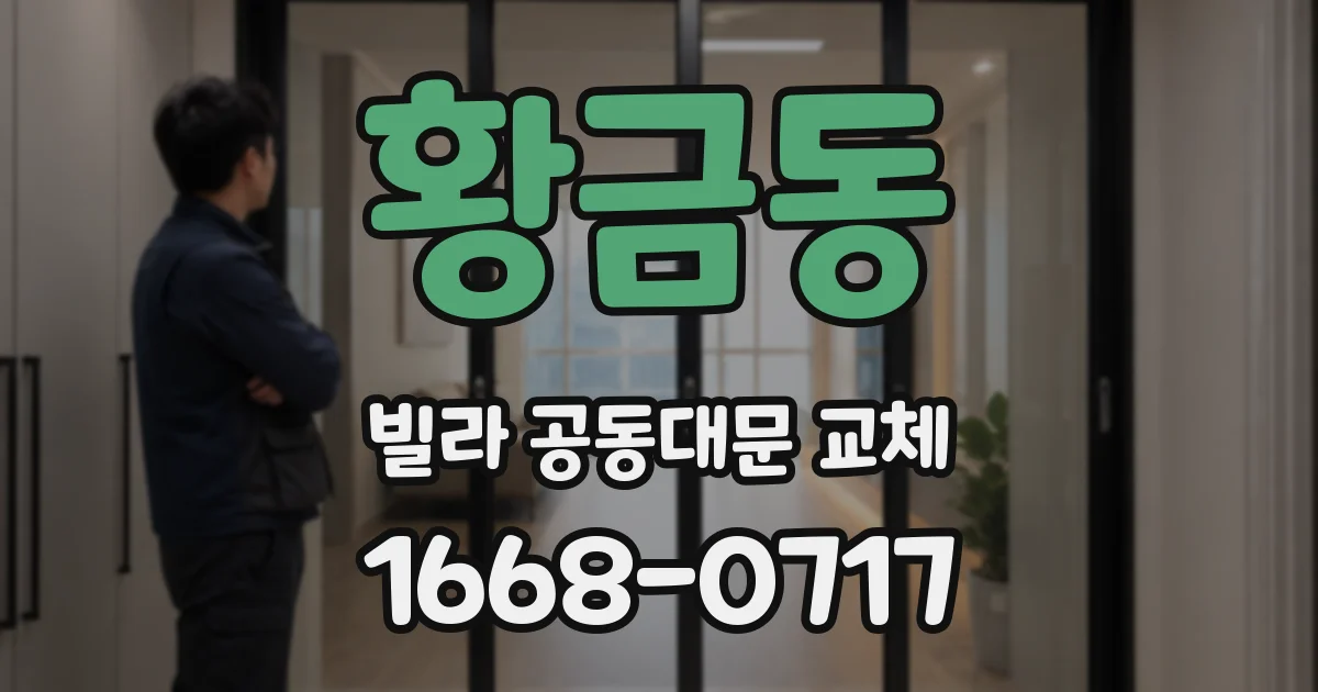 황금동 빌라 공동대문 교체