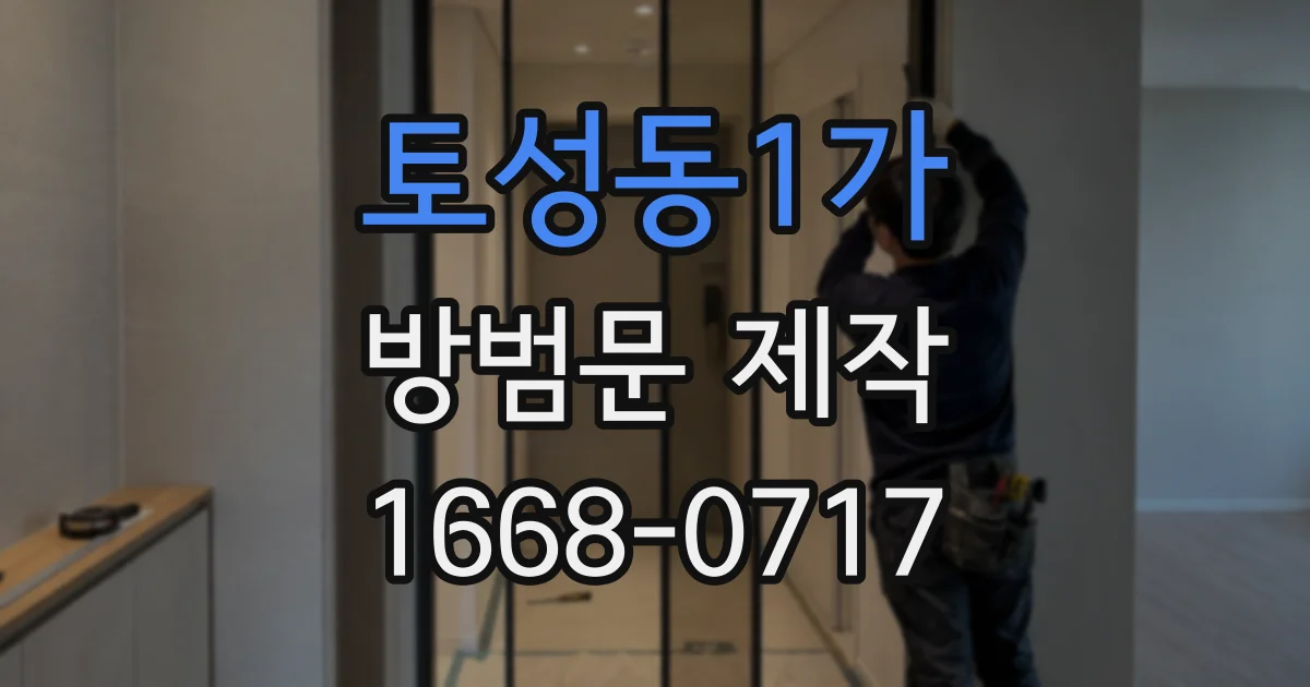 토성동1가 방범문 제작