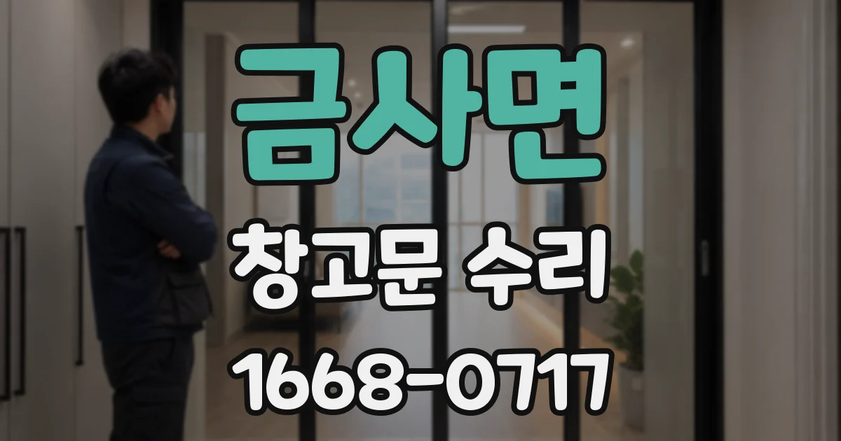 금사면 창고문 수리