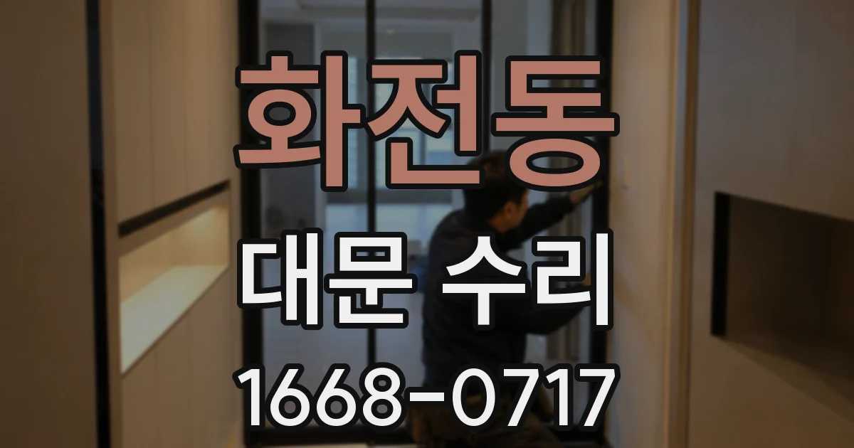 화전동 대문 수리