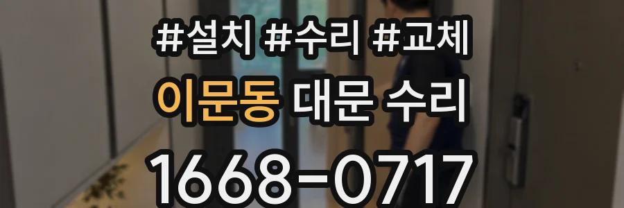 이문동 대문 수리