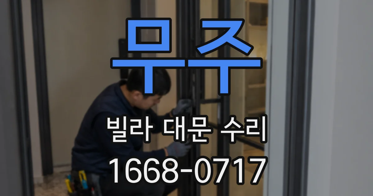 무주 빌라 대문 수리