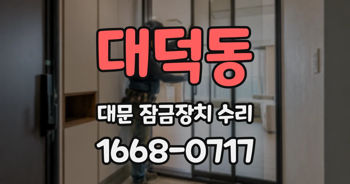 대덕동 대문 잠금장치 수리