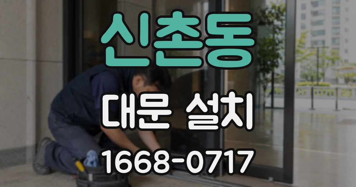 신촌동 대문 설치