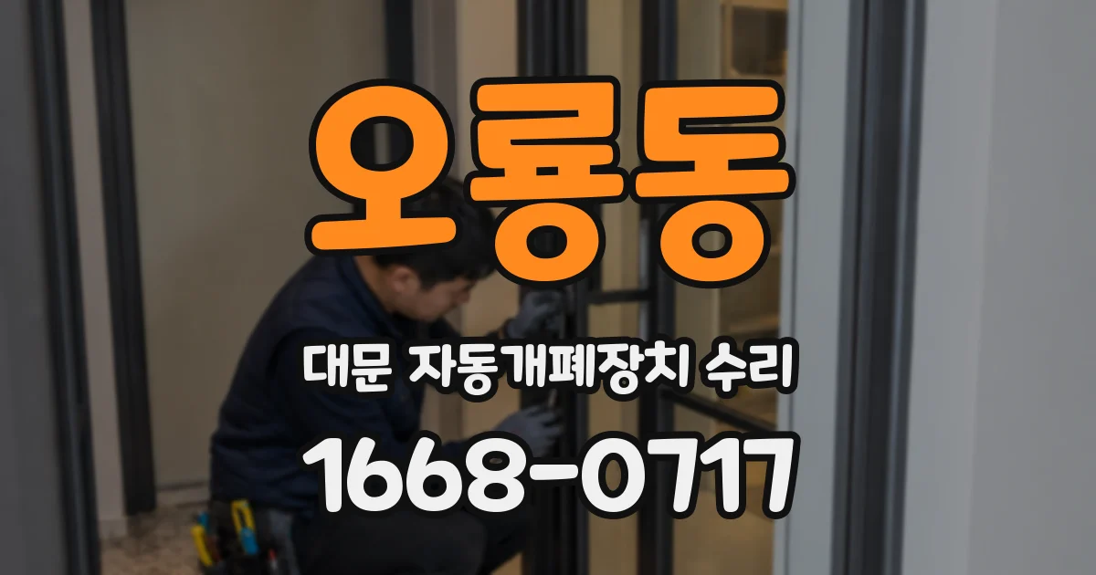오룡동 대문 자동개폐장치 수리