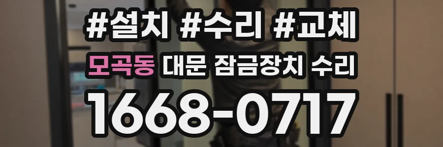 모곡동 대문 잠금장치 수리