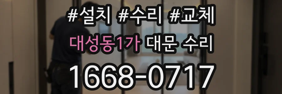 대성동1가 대문 수리